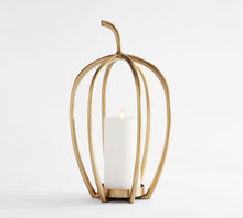 Load image into Gallery viewer, Fallon Pumpkin Brass Candle Holders