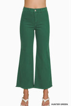 Load image into Gallery viewer, Acid Washed Frayed Cutoff Hem Straight Wide Pants