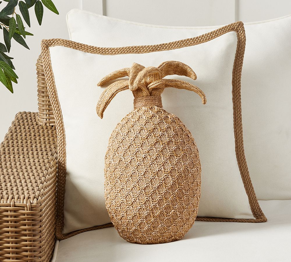 Natural Fiber Pineapple Shaped Throw Pillow Pretties Grace