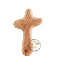 Load image into Gallery viewer, Olive Wood Holding Cross
