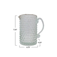 Load image into Gallery viewer, Everyday Farmhouse Glass Hobnail Pitcher