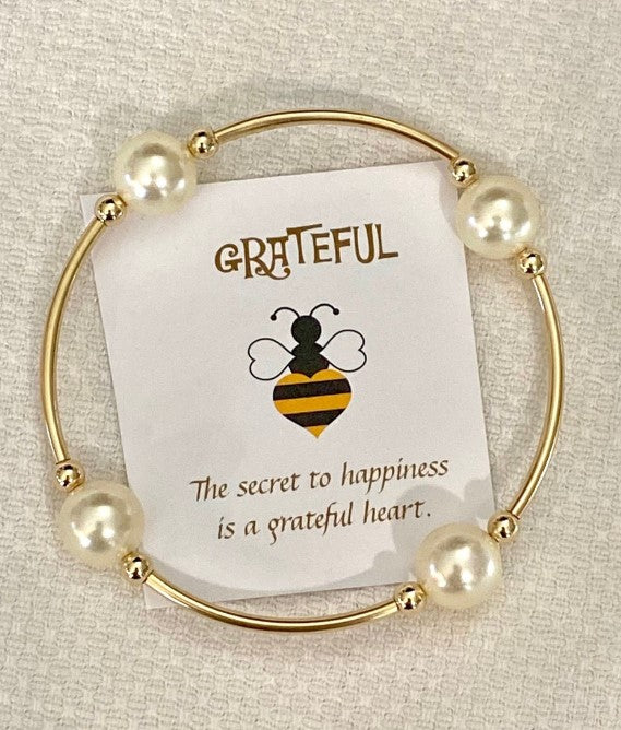 14 K Gold Filled Grateful Pearl Bracelet