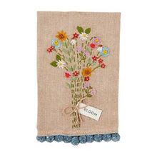 Load image into Gallery viewer, Floral Embroidery Pom Towel
