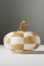 Load image into Gallery viewer, Checkered Glass Pumpkin Decorative
