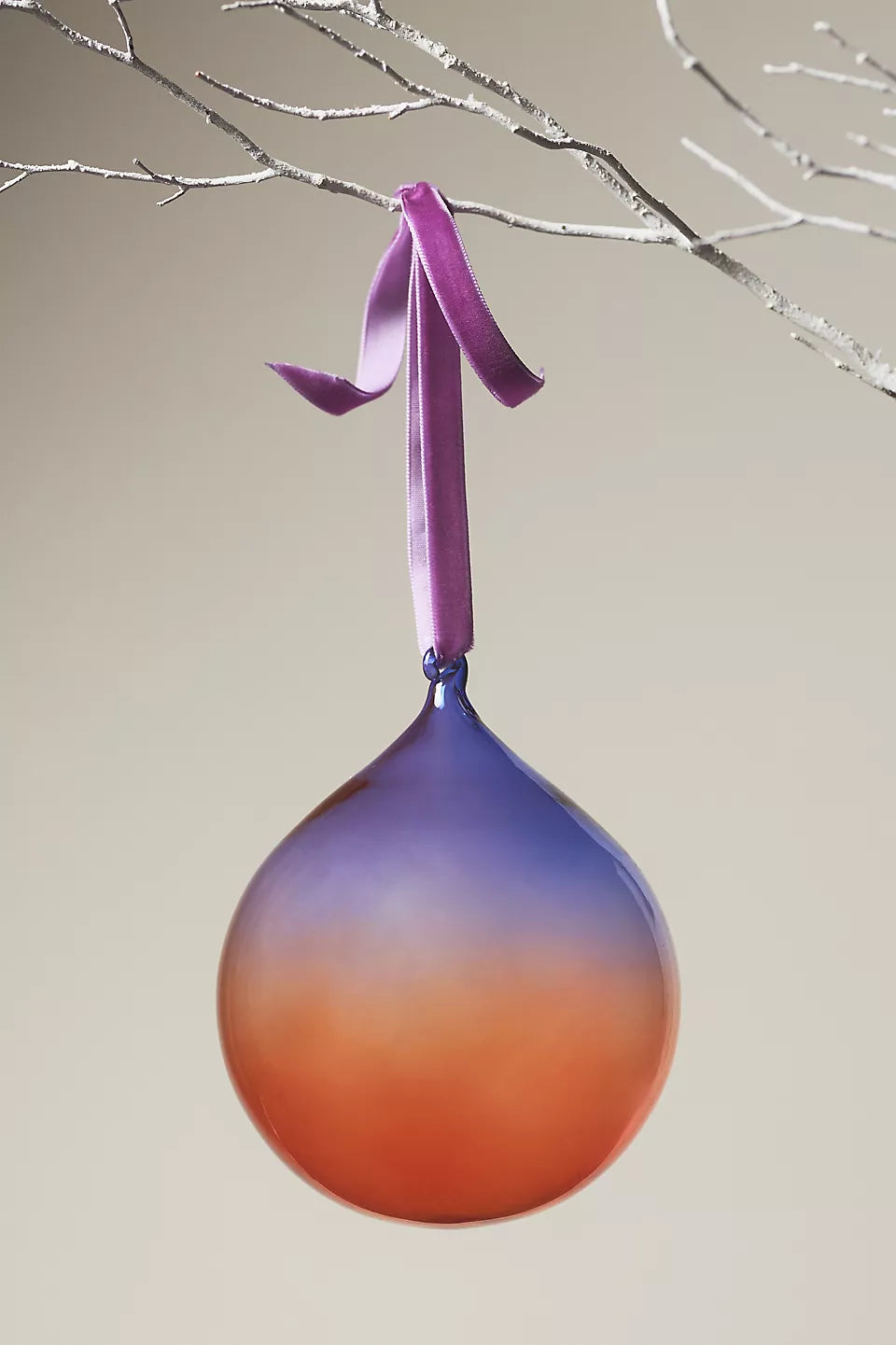 Ombré Art Glass Bauble Ornament