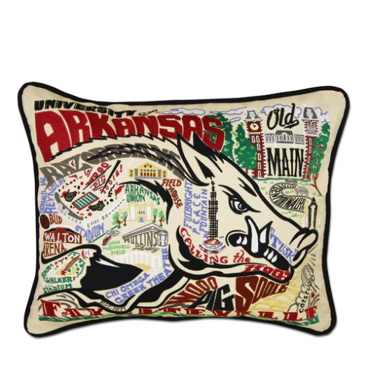 Arkansas, University of Collegiate Embroidered Pillow