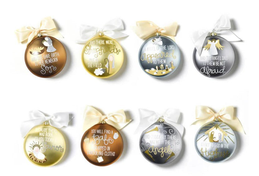 Birth of Christ Glass Ornament Set of 8