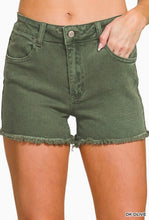 Load image into Gallery viewer, Acid Washed Frayed Cutoff Hem Shorts
