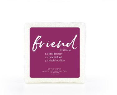 Friend - Crazy, Loud, Fun Soap Sponge