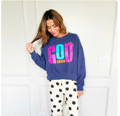 God Is Love Crop Sweatshirt