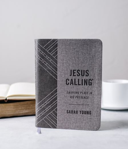 Jesus Calling Gray Leathersoft