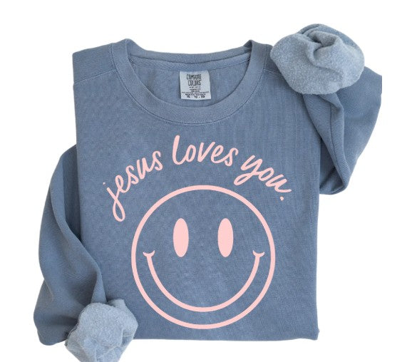 Jesus Loves You Smiley Pullover