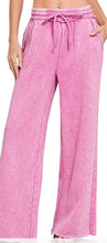 Load image into Gallery viewer, Acid Wash Fleece Palazzo Pant With Pockets
