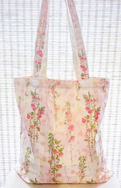 Mia Pink Floral Tote Bag