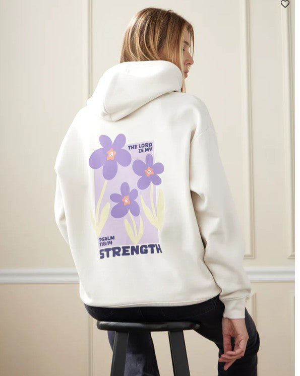 My Strength Floral Unisex Hoodie