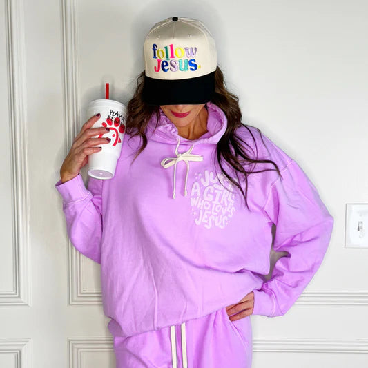 Puff Just a Girl Violet Hoodie