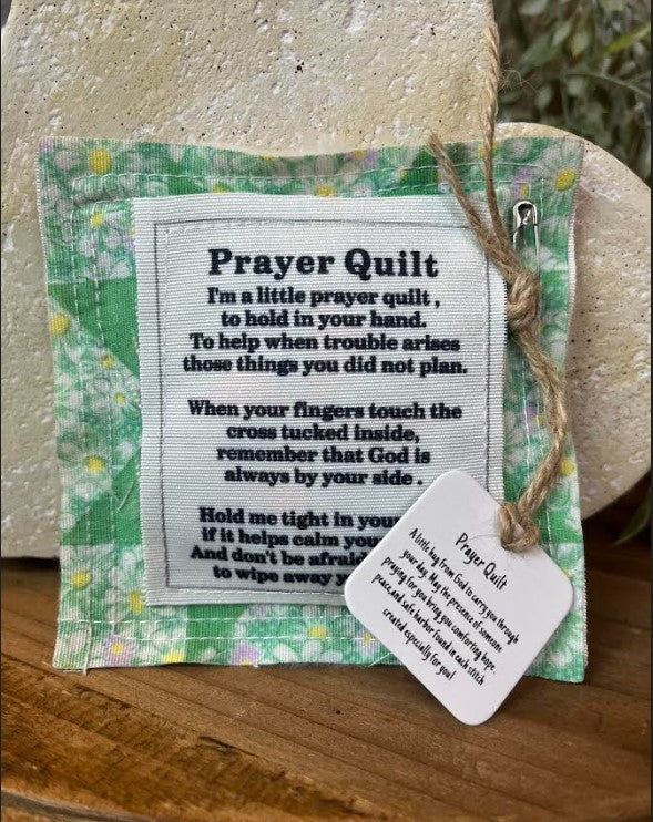 Prayer Quilt with cross inside