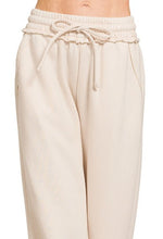 Load image into Gallery viewer, Acid Wash Fleece Palazzo Pant With Pockets
