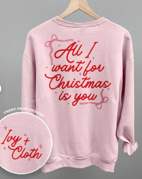 All I Want For Christmas Is You Bows (Back Print)