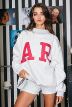 Load image into Gallery viewer, 'Arkansas &amp; AR' Reversible Mock Neck Sweatshirt | Heather Grey
