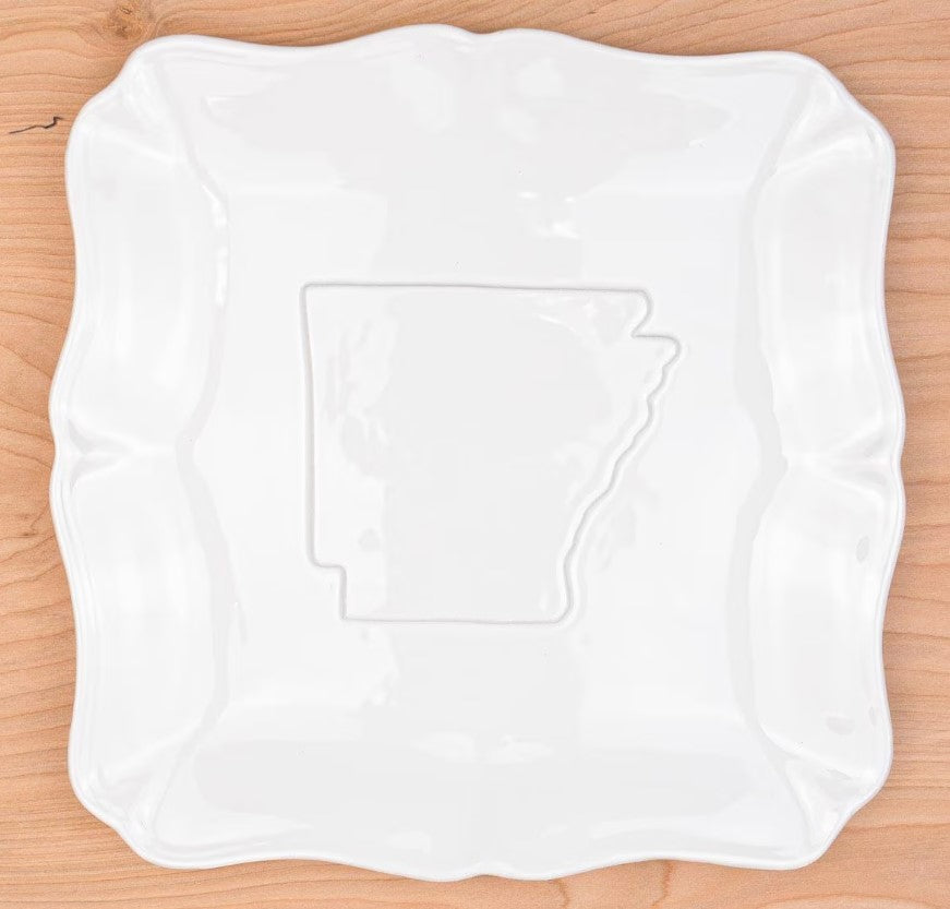 Arkansas Embossed Square Platter