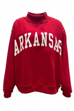 Load image into Gallery viewer, 'Arkansas &amp; AR' Reversible Mock Neck Sweatshirt | Crimson
