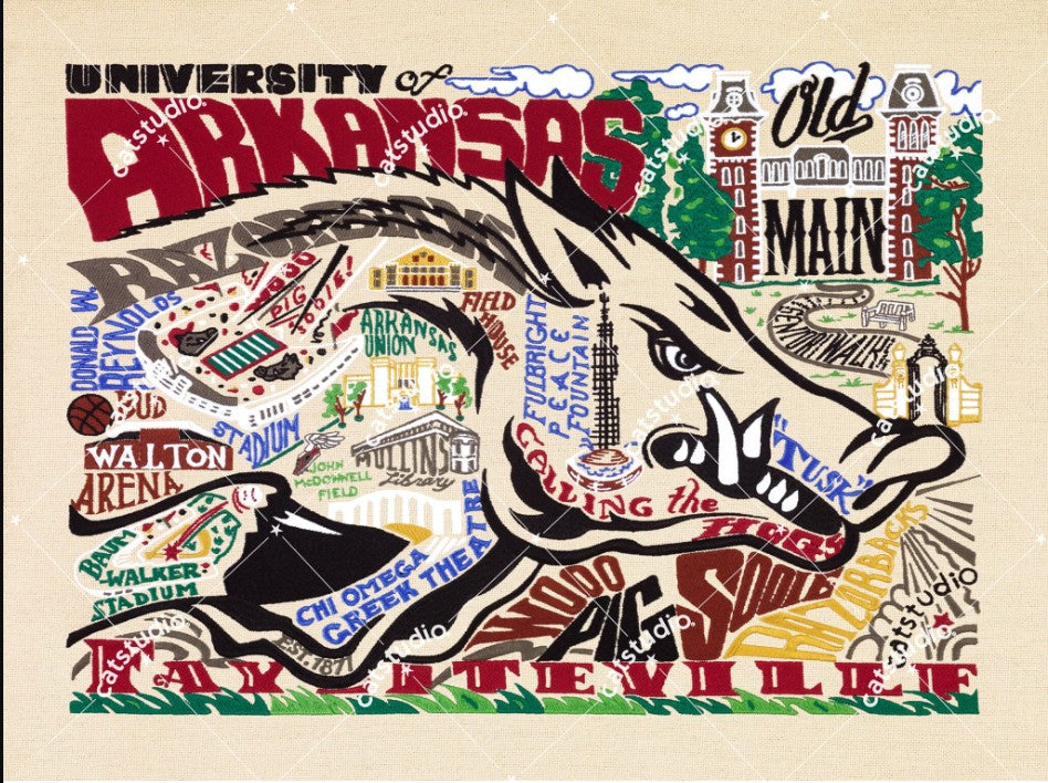 Arkansas, University of Collegiate Fine Art Print