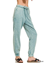Load image into Gallery viewer, Acid Wash Fleece Sweatpants With Pockets
