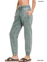 Load image into Gallery viewer, Acid Wash Fleece Sweatpants With Pockets
