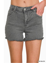 Load image into Gallery viewer, Acid Washed Frayed Cutoff Hem Shorts

