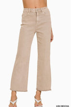 Load image into Gallery viewer, Acid Washed High Waist Frayed Hem Bootcut Pants
