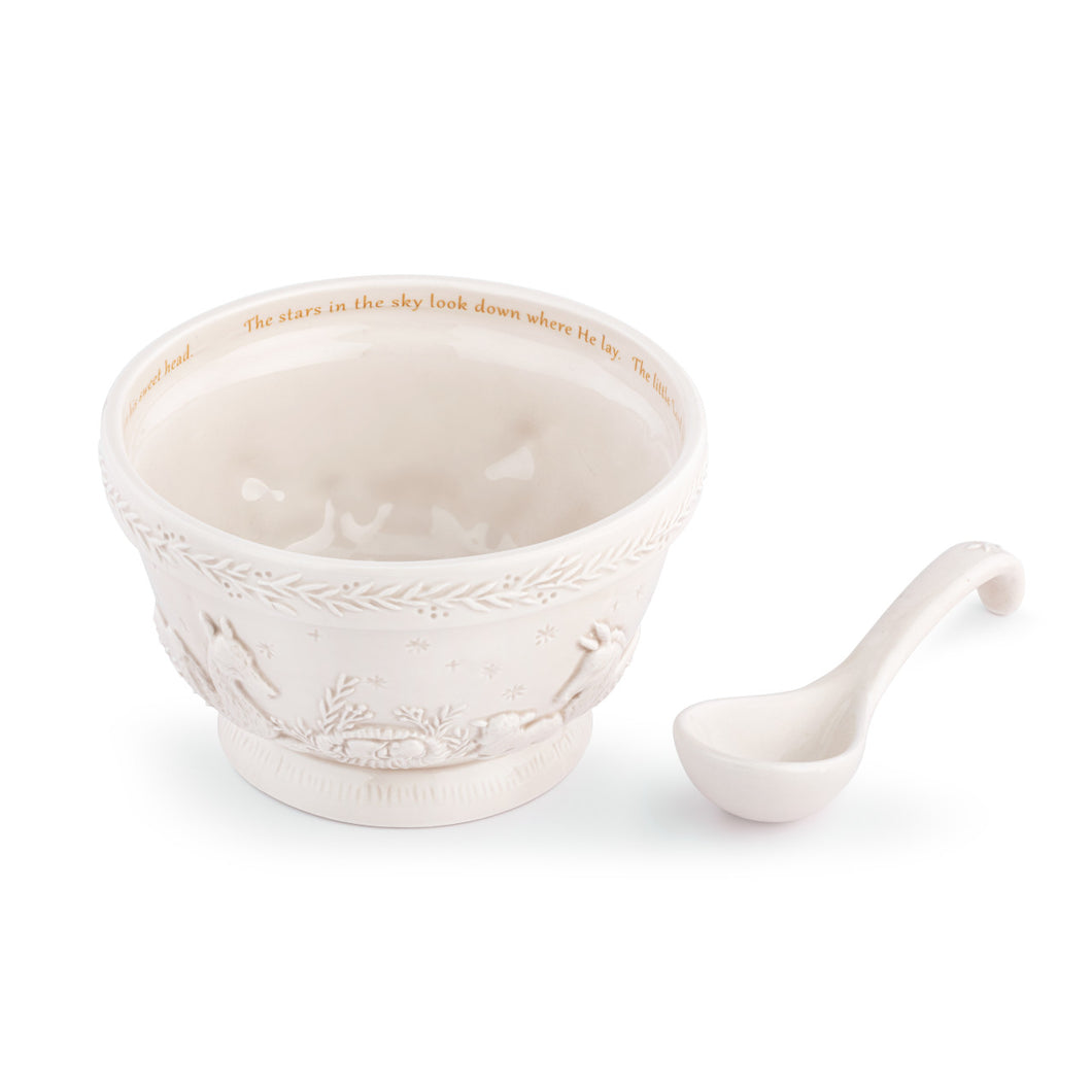 Away In A Manger Small Serving Bowl w/ Spoon