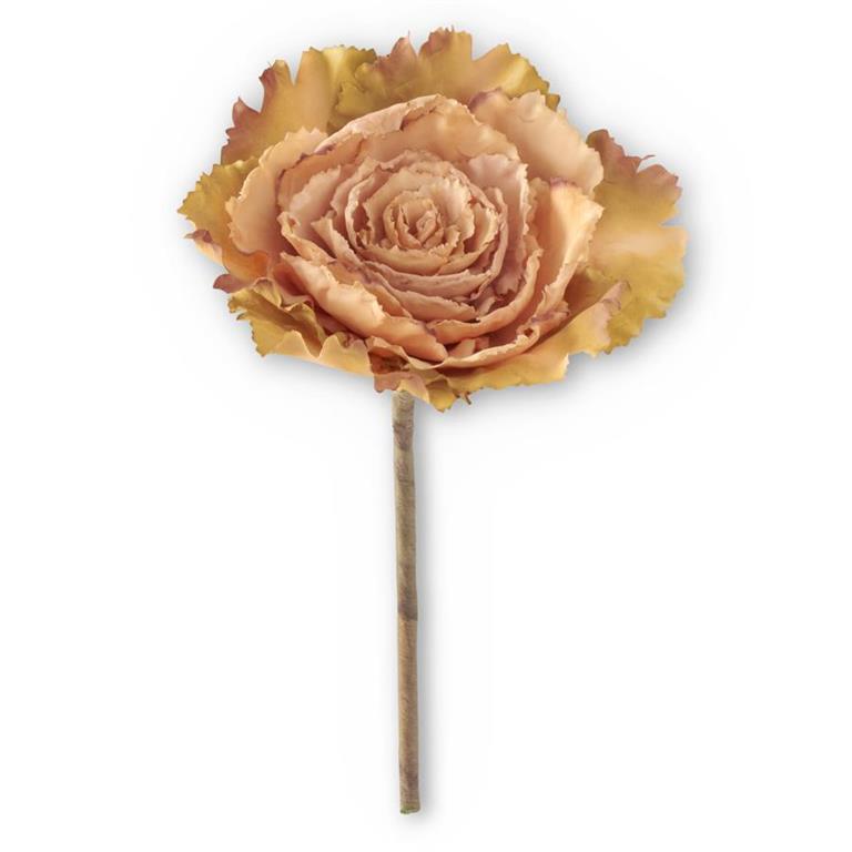 12 Inch Beige & Green Ornamental Cabbage Pick