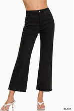 Load image into Gallery viewer, Acid Washed High Waist Frayed Hem Bootcut Pants
