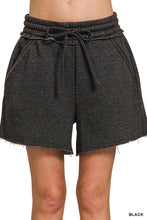 Load image into Gallery viewer, Acid Wash Fleece Drawstring Shorts With Pockets

