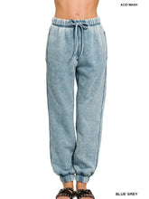Load image into Gallery viewer, Acid Wash Fleece Sweatpants With Pockets
