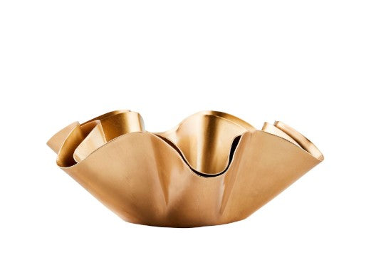 Brass Ruffle Bowl Set