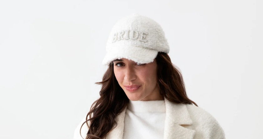 Bride Boucle Ball Cap, Ivory