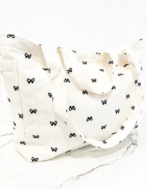 Brittany Bow Print Tote Bag