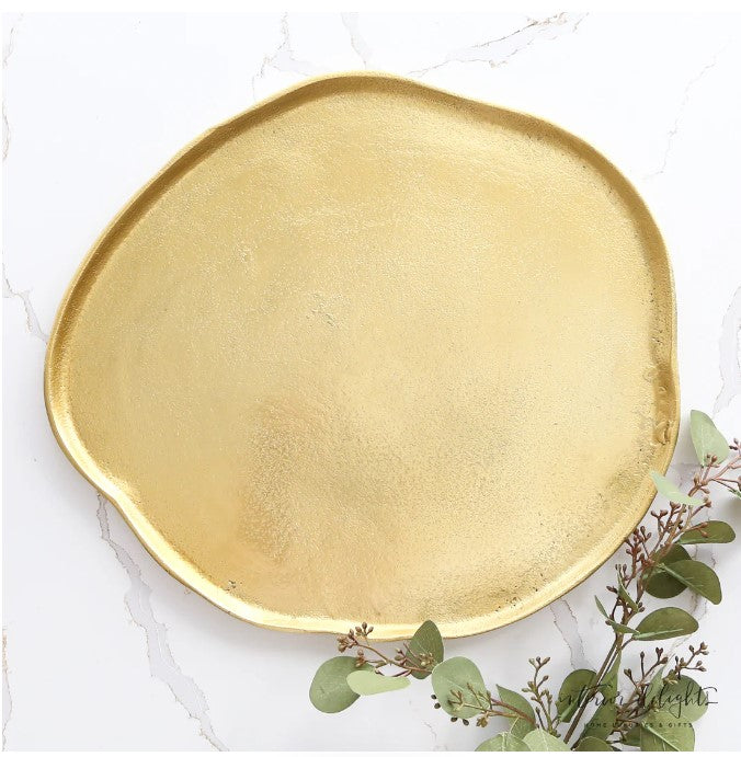 Cast Aluminum Organic Shaped Tray