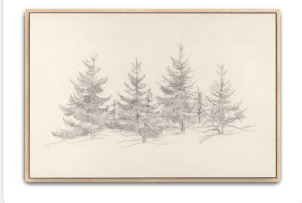 Cedars of Christmas - framed canvas