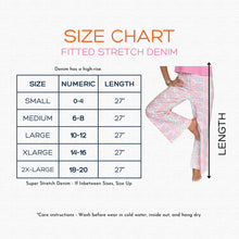 Load image into Gallery viewer, Big Polka Dot Stretchy Blush Denim
