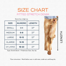 Load image into Gallery viewer, Big Polka Dot Stretchy Ivory Denim
