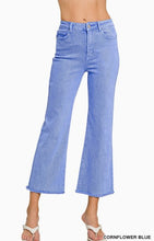 Load image into Gallery viewer, Acid Washed High Waist Frayed Hem Bootcut Pants

