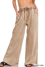 Load image into Gallery viewer, Acid Wash Fleece Palazzo Sweatpants With Pockets
