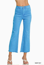 Load image into Gallery viewer, Acid Washed High Waist Frayed Hem Bootcut Pants
