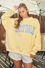 Load image into Gallery viewer, 'Dilly Dally' Print Reversible Mock neck Sweatshirt
