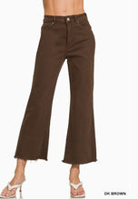Load image into Gallery viewer, Acid Washed High Waist Frayed Hem Bootcut Pants
