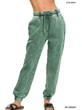 Load image into Gallery viewer, Acid Wash Fleece Sweatpants With Pockets
