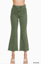 Load image into Gallery viewer, Acid Washed High Waist Frayed Hem Bootcut Pants
